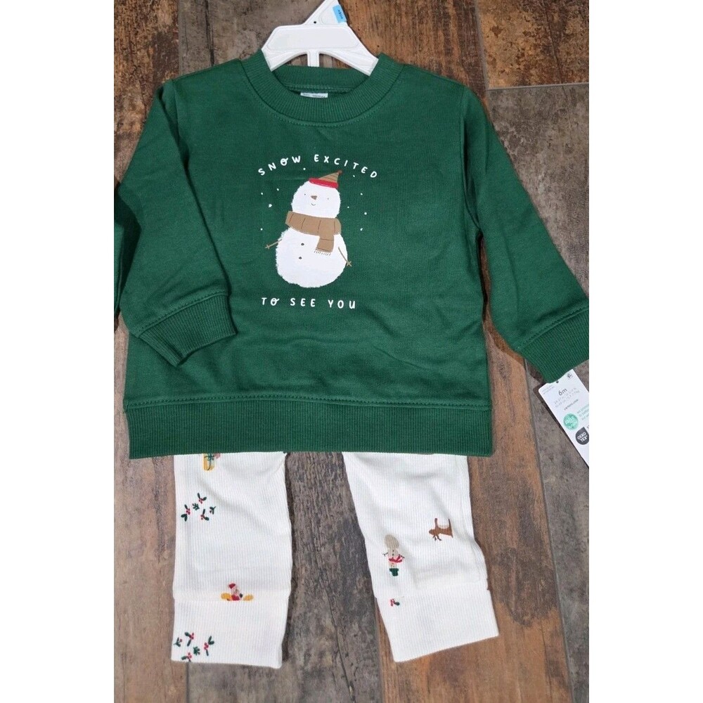 Carter’s Children’s Snow Excited To See You Christmas Outfit NWT Sz 6M B9